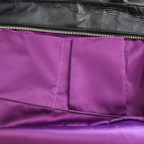 Euc Coach Madison Black Leather Y2k Shoulder Bag Tote - Picture 12 of 14